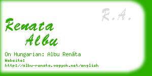 renata albu business card