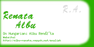 renata albu business card